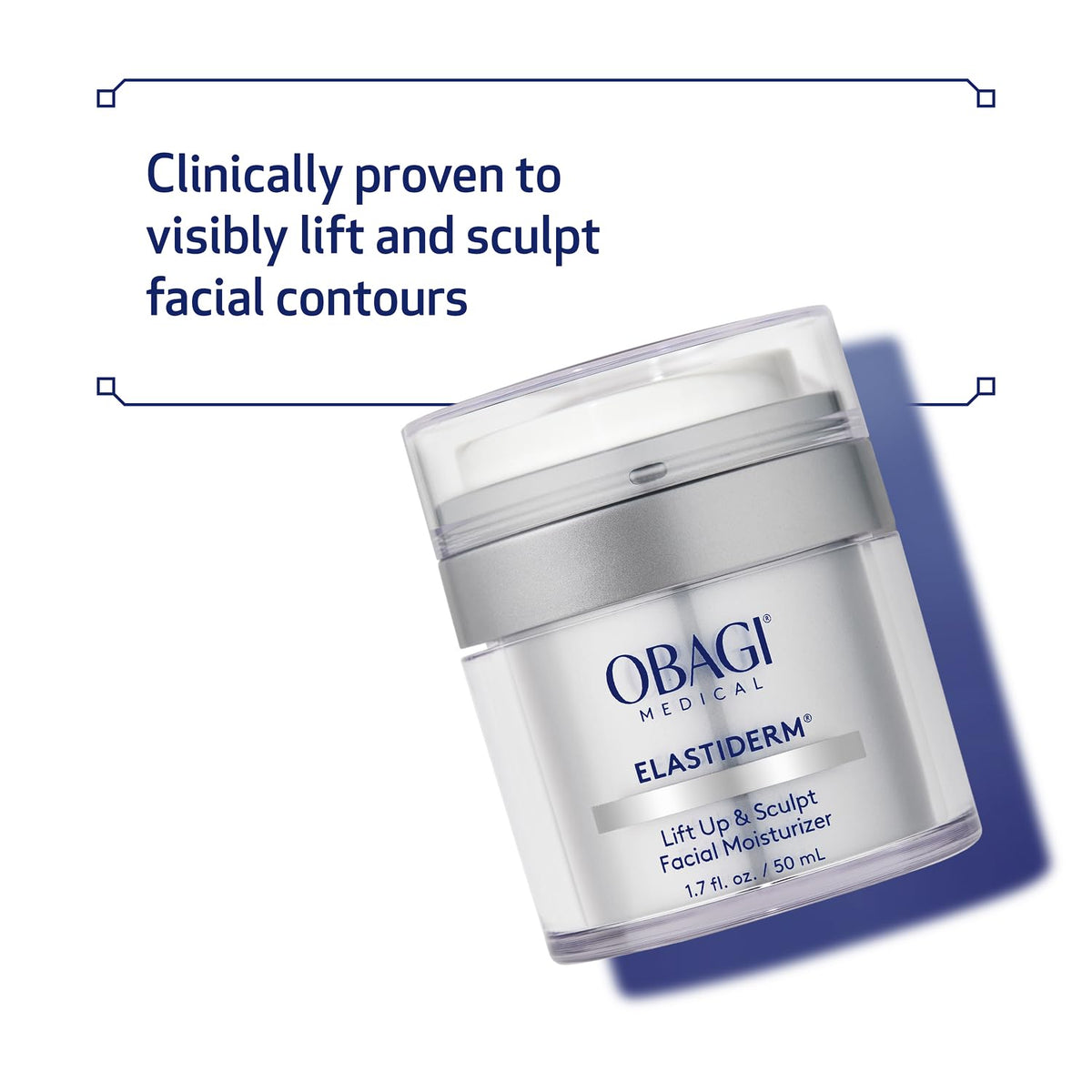 Obagi ELASTIDERM moisturizer being dispensed for precise application