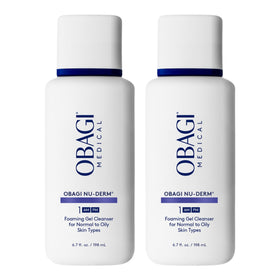 Obagi Medical foaming gel front view showing clean packaging and product benefit