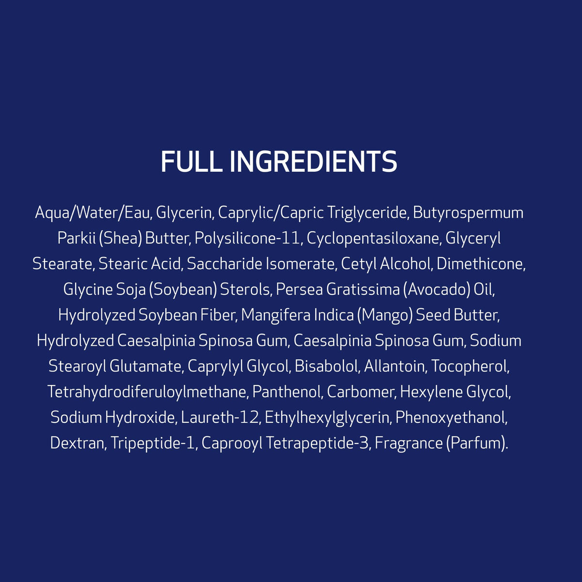 Obagi Medical label and ingredients panel highlighting tara seed extract hydration technology