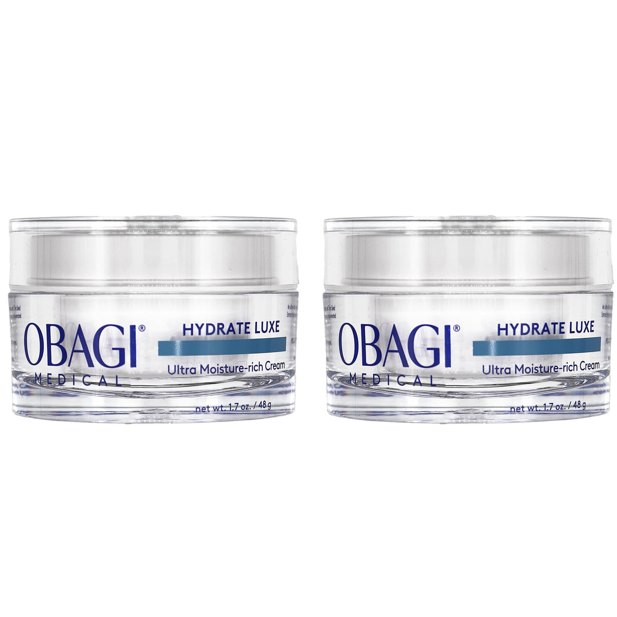 Obagi Medical front packaging showing two jars and clear branding, conveys professional trust