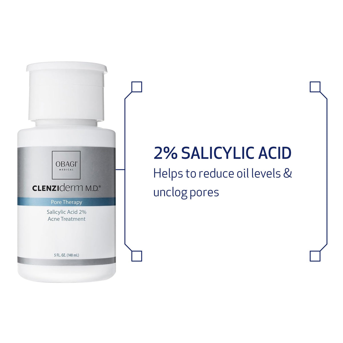 Obagi Medical label close-up highlighting salicylic acid ingredient strength
