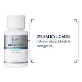 Obagi Medical label close-up highlighting salicylic acid ingredient strength