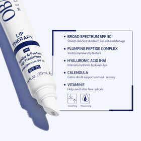 Obagi Medical balm in hand showing .34 oz size for travel convenience