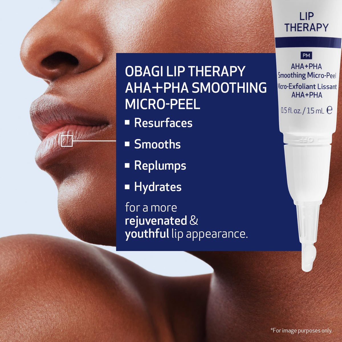 Obagi open jar texture close-up highlighting smooth micro-peel gel for gentle renewal