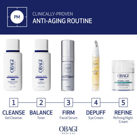 Obagi Medical label zoom on actives listing retinol and PHA benefits