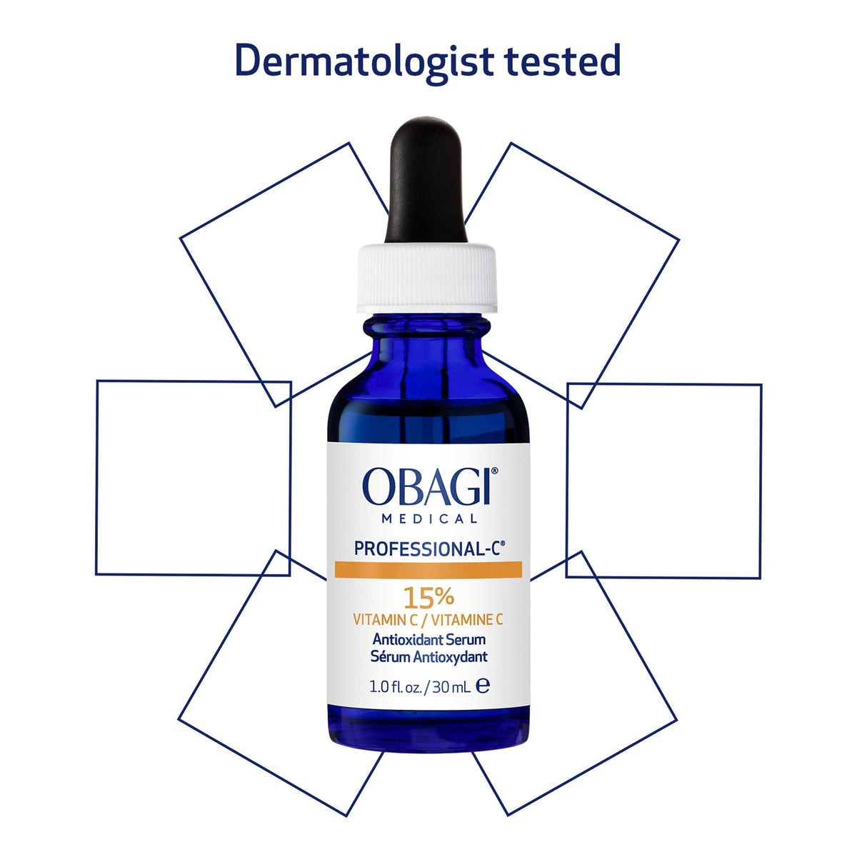 Obagi Medical hand applying serum showing simple targeted application benefit