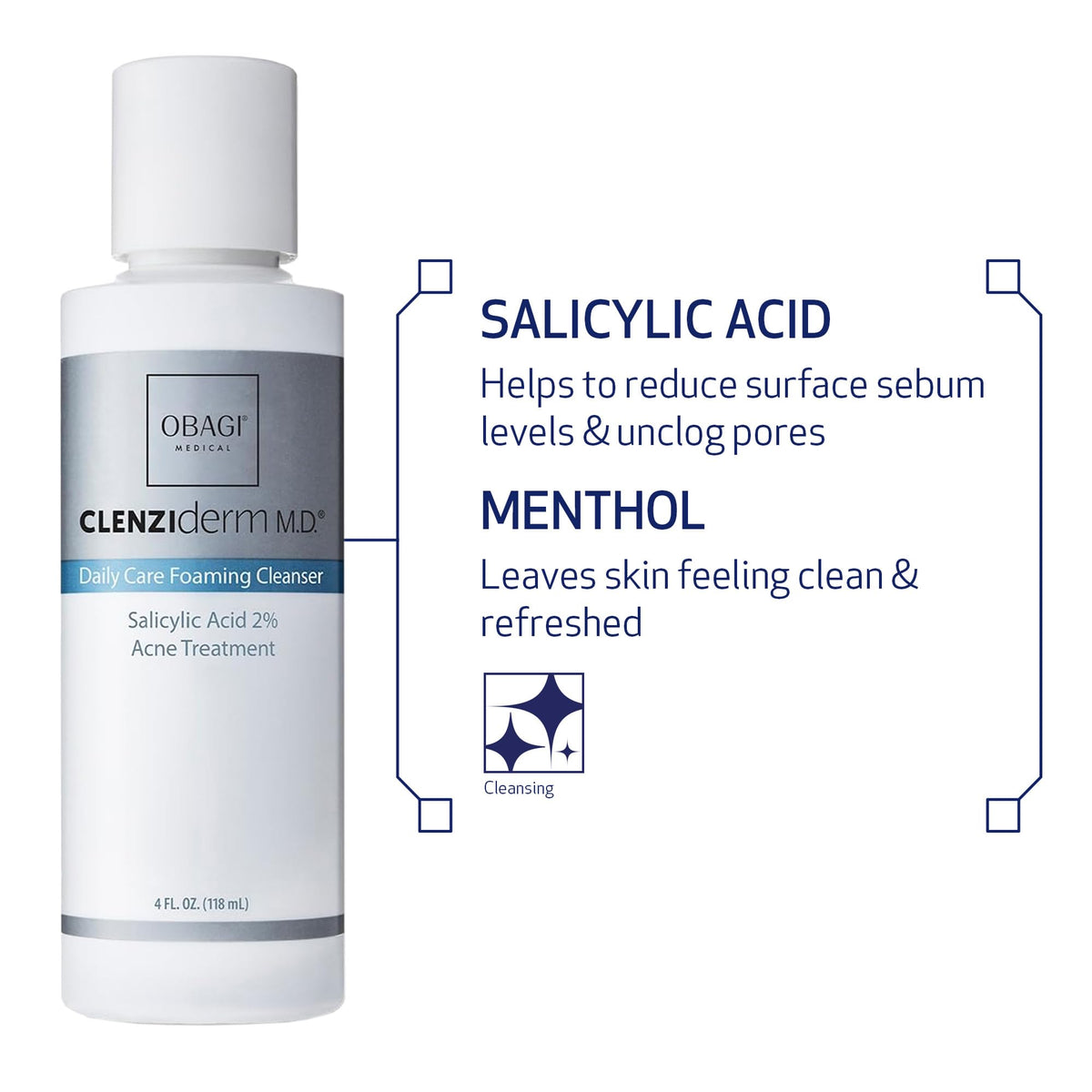Obagi Medical applying cleanser to back depicting treatment for body acne areas