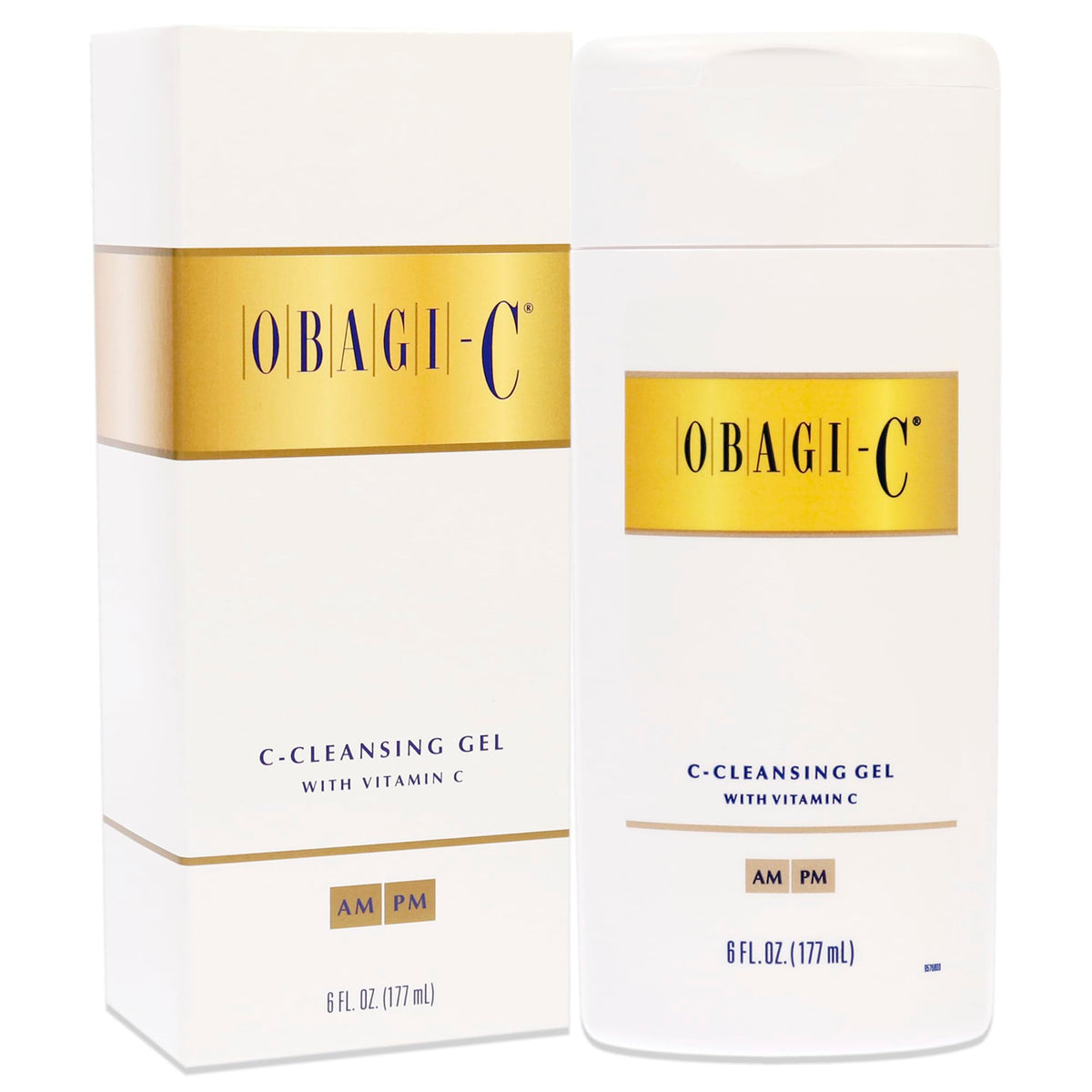 Obagi Medical cleansing gel in bathroom routine with hand applying product, clear benefit: effective makeup removal