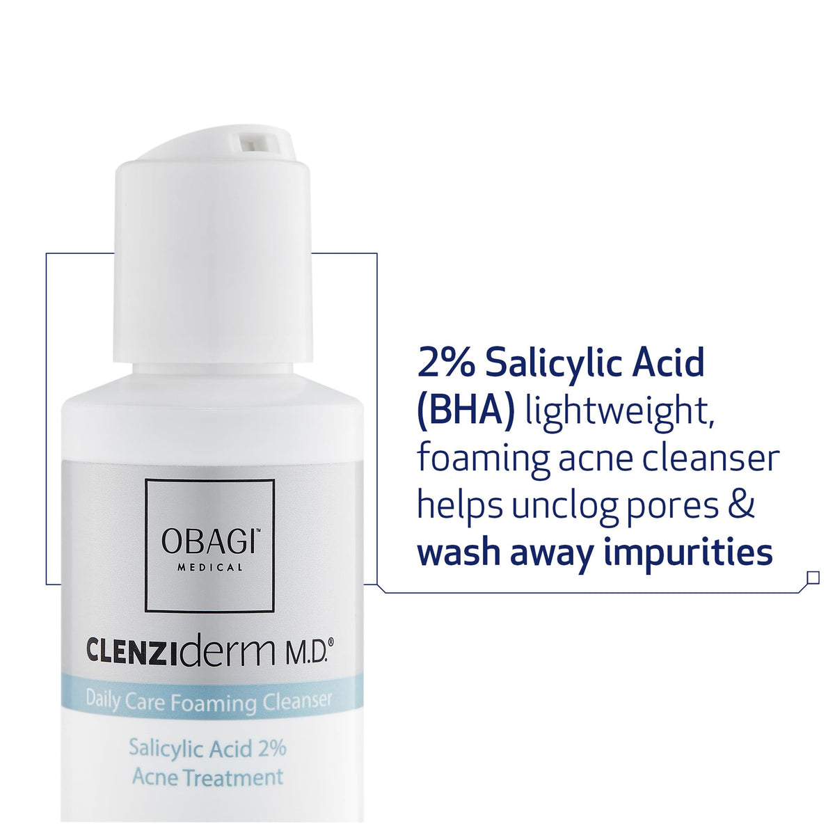 Obagi Medical close-up of foamy texture illustrating gentle exfoliation and clean rinse