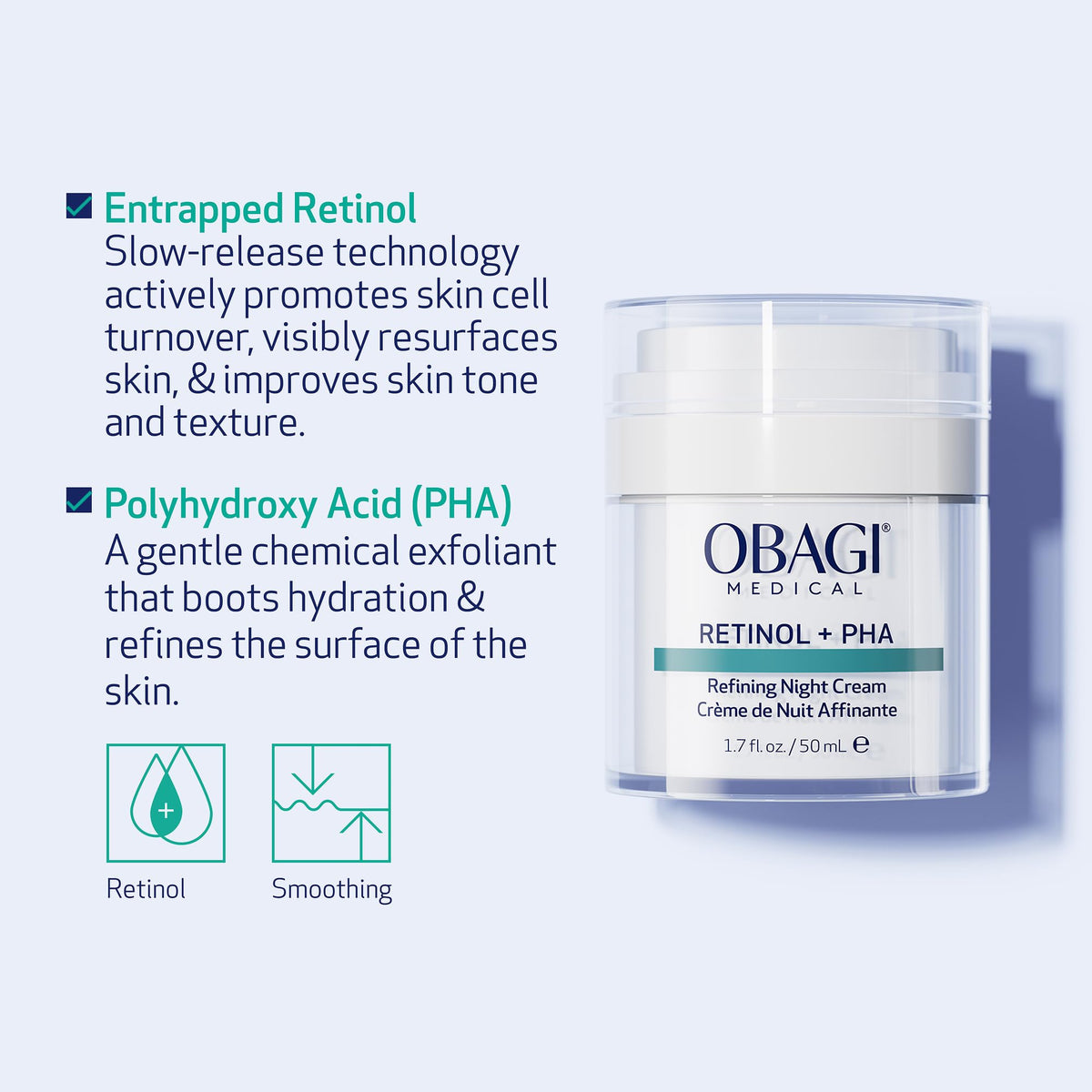 Obagi Medical night cream on bathroom counter in nightly routine scene