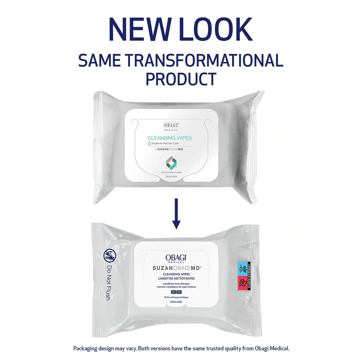 Obagi Medical textured wipe close-up revealing soft fibers and gentle cleanse