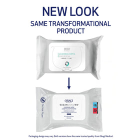 Obagi Medical textured wipe close-up revealing soft fibers and gentle cleanse