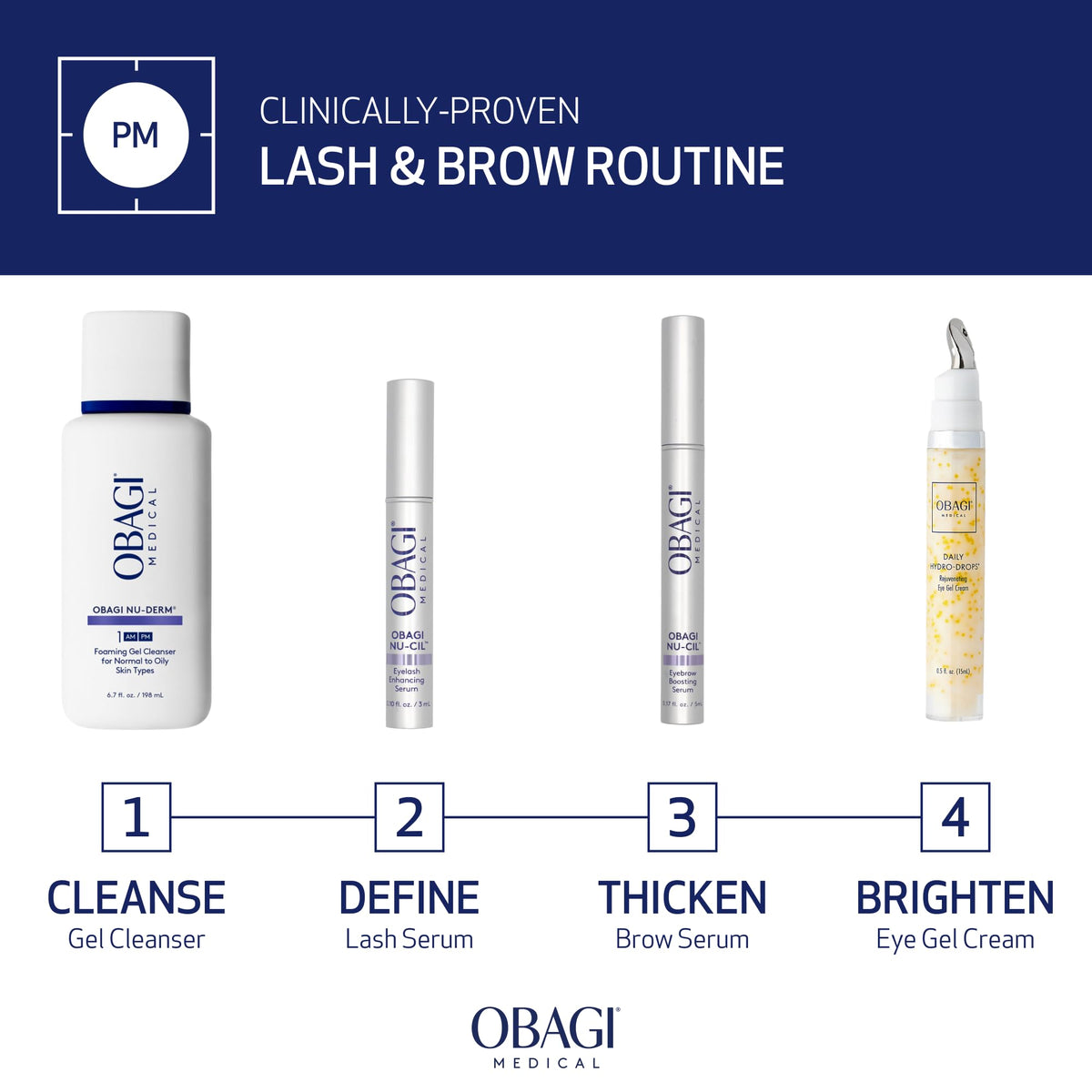 Obagi Nu-Cil 0.1 oz held in hand to show compact travel-friendly size