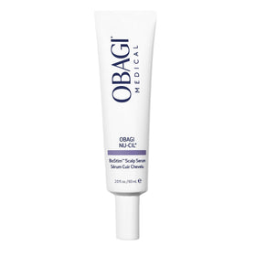 Obagi Nu-Cil front packaging showing the 2 oz bottle and branding benefits
