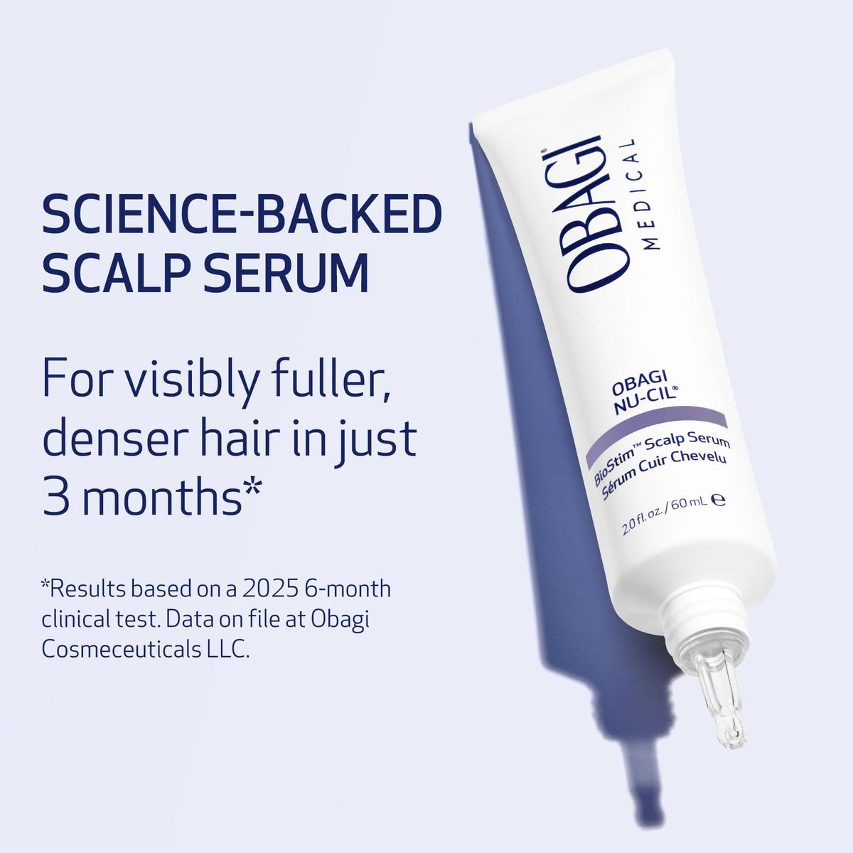 Obagi Nu-Cil serum texture closeup highlighting lightweight, fast-absorbing formula