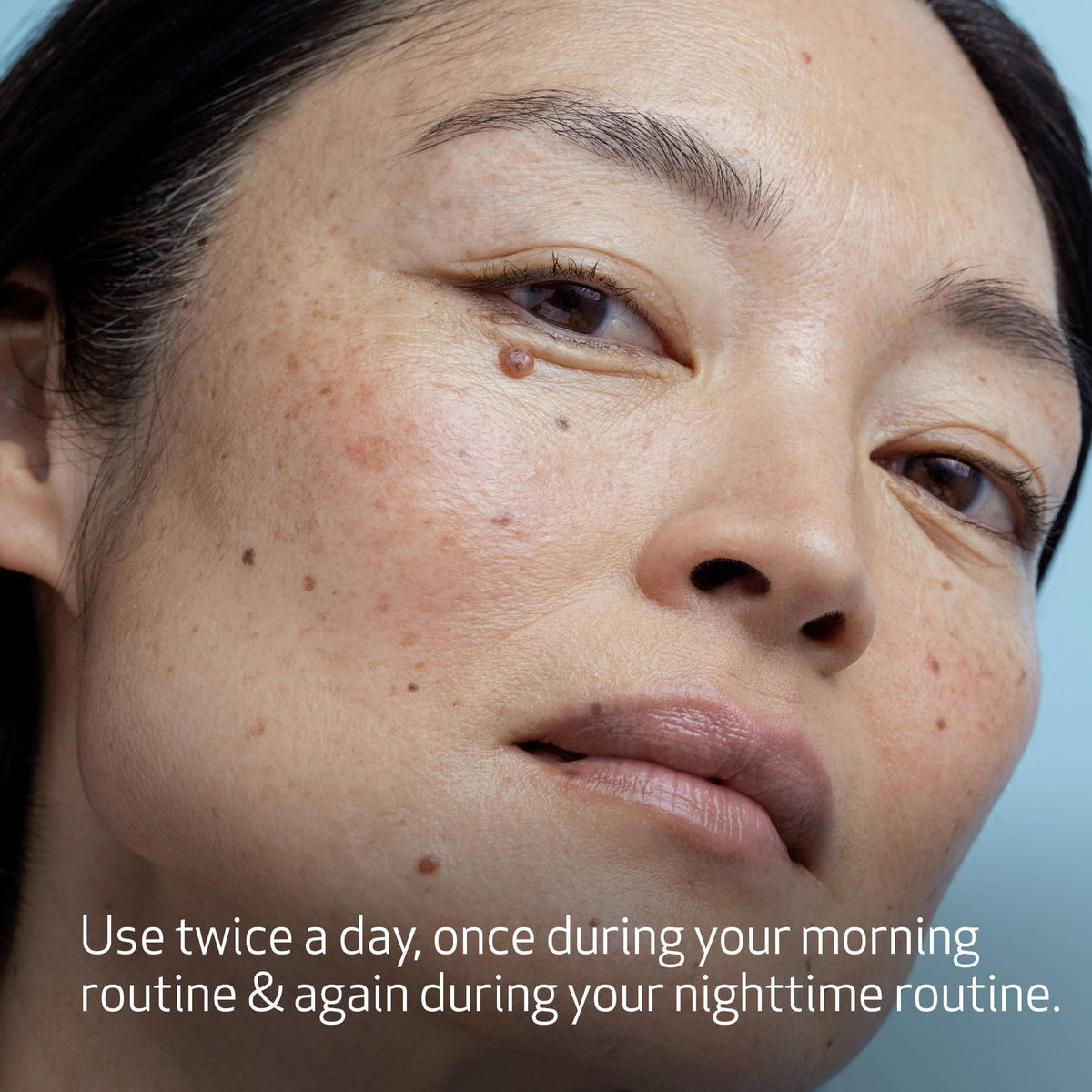 Obagi Nu-Derm on bathroom shelf as part of a daily skincare routine