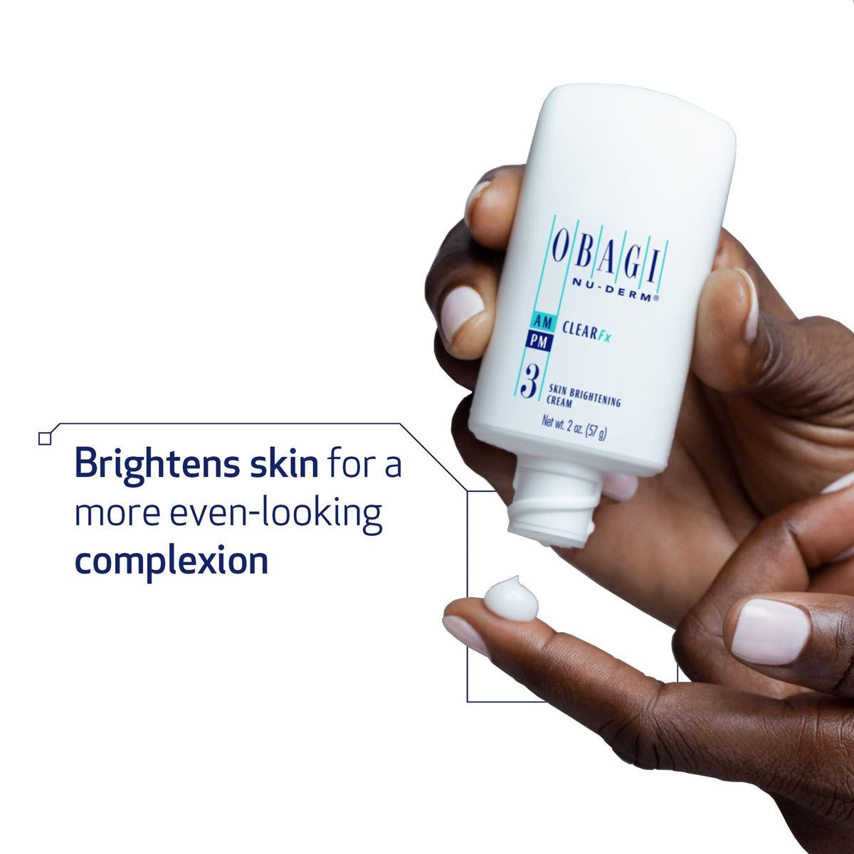 Obagi Nu-Derm open jar texture showing smooth cream for easy absorption