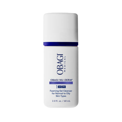 Obagi Medical foaming gel front packaging showing product clarity and trust