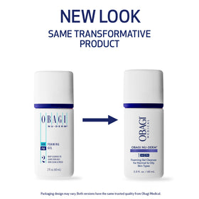 Obagi Medical travel-size 2 oz bottle held in hand for portable convenience
