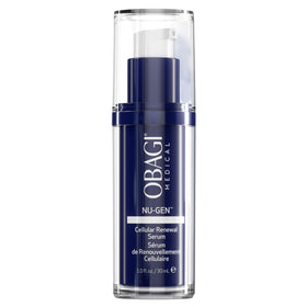 Obagi NU-GEN front packaging showing sleek bottle and clinical design benefit: professional presentation