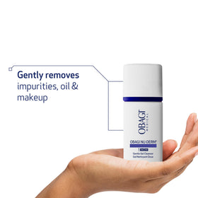 Obagi Medical Nu‑Derm gentle cleanser foam texture closeup demonstrating mildness