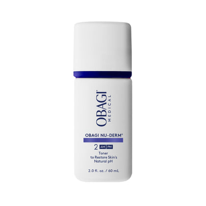 Obagi Medical front packaging showing travel 2 oz bottle and label benefit