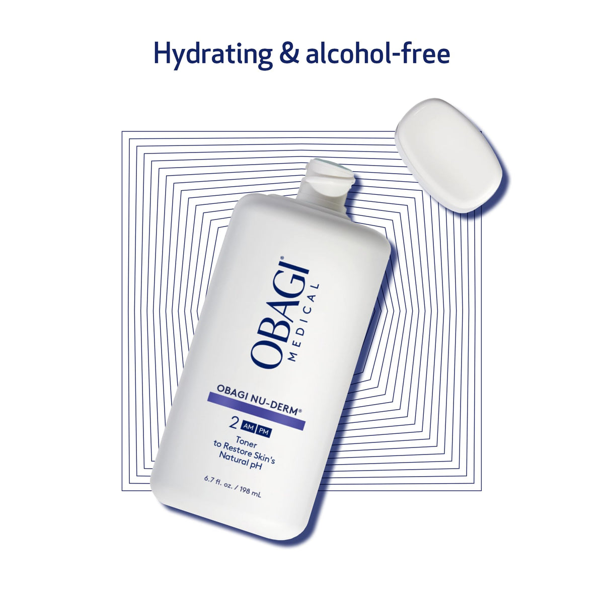 Obagi Medical toner applied to cotton pad removing impurities for clean skin