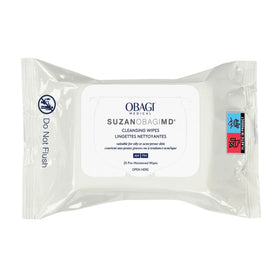 Obagi Medical front packaging showing 25-count wipes and portability benefit