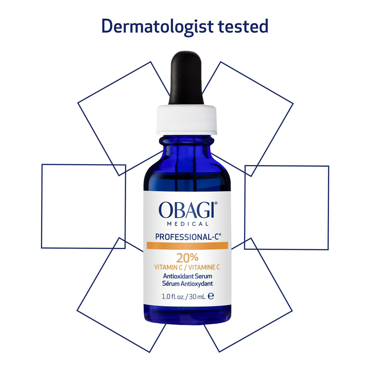 Obagi Medical bottle beside sunscreen to show daytime protection pairing