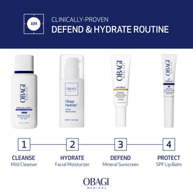 Obagi Medical sunscreen on hand showing smooth blendability and non-greasy finish