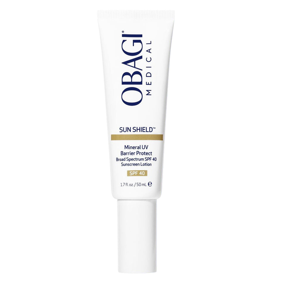 Obagi Medical front packaging showing SPF 40 and travel tube for reliable protection