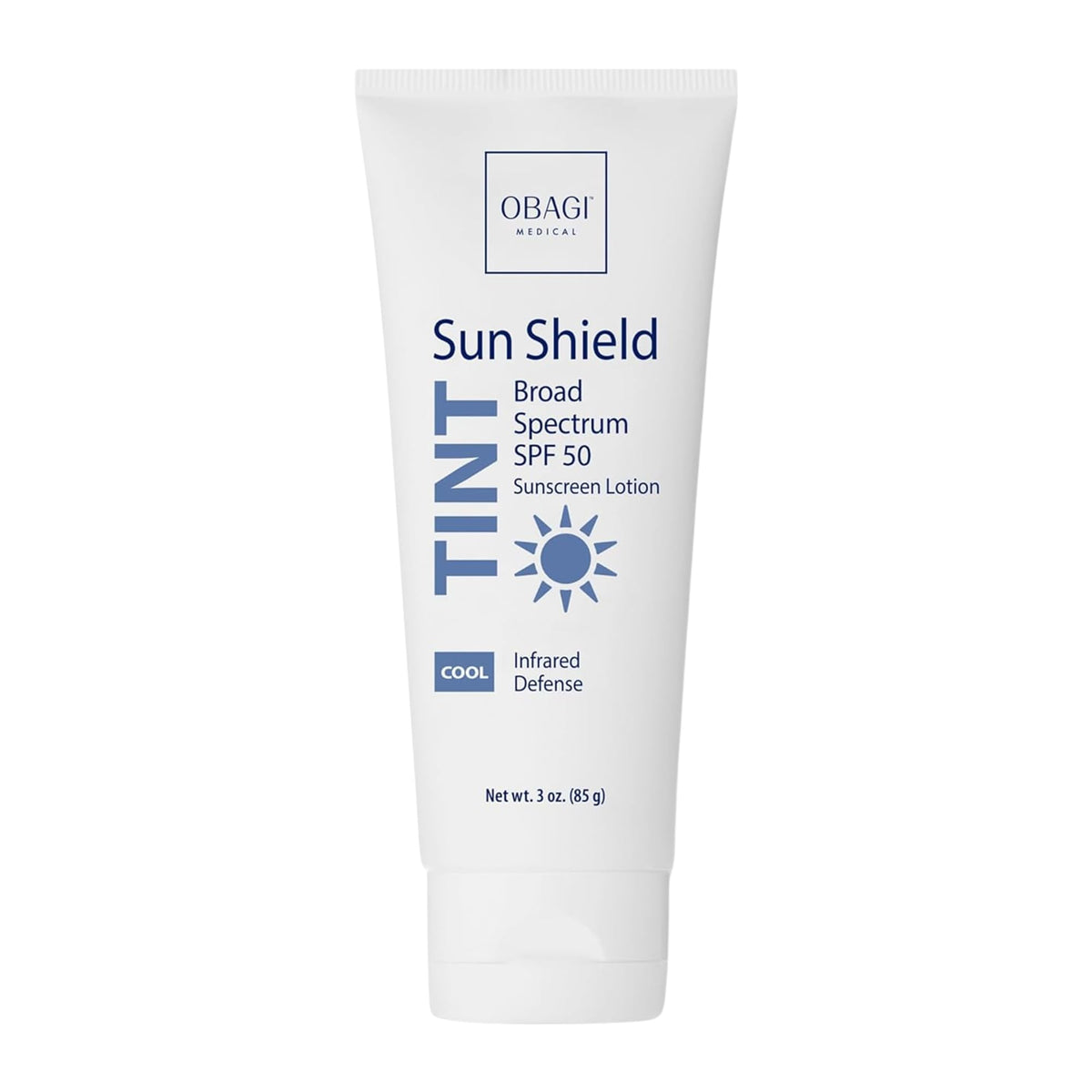 Obagi Medical front tube showing SPF 50 and unscented benefit