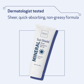Obagi Sun Shield Mineral worn under makeup demonstrating smooth layering benefit