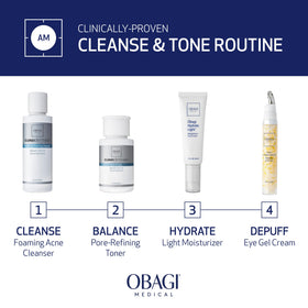 Obagi Medical toner droplet on skin illustrating gentle BHA exfoliation