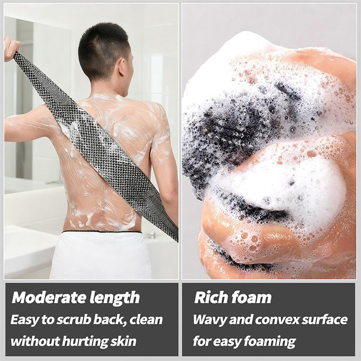 Obemary Blissal being used to scrub back showing long reach for shoulders