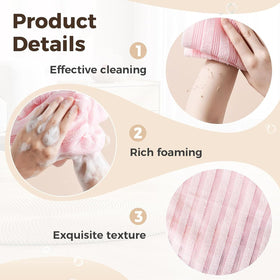 Obemary Blissal lathered with soap demonstrating effective cleansing in shower