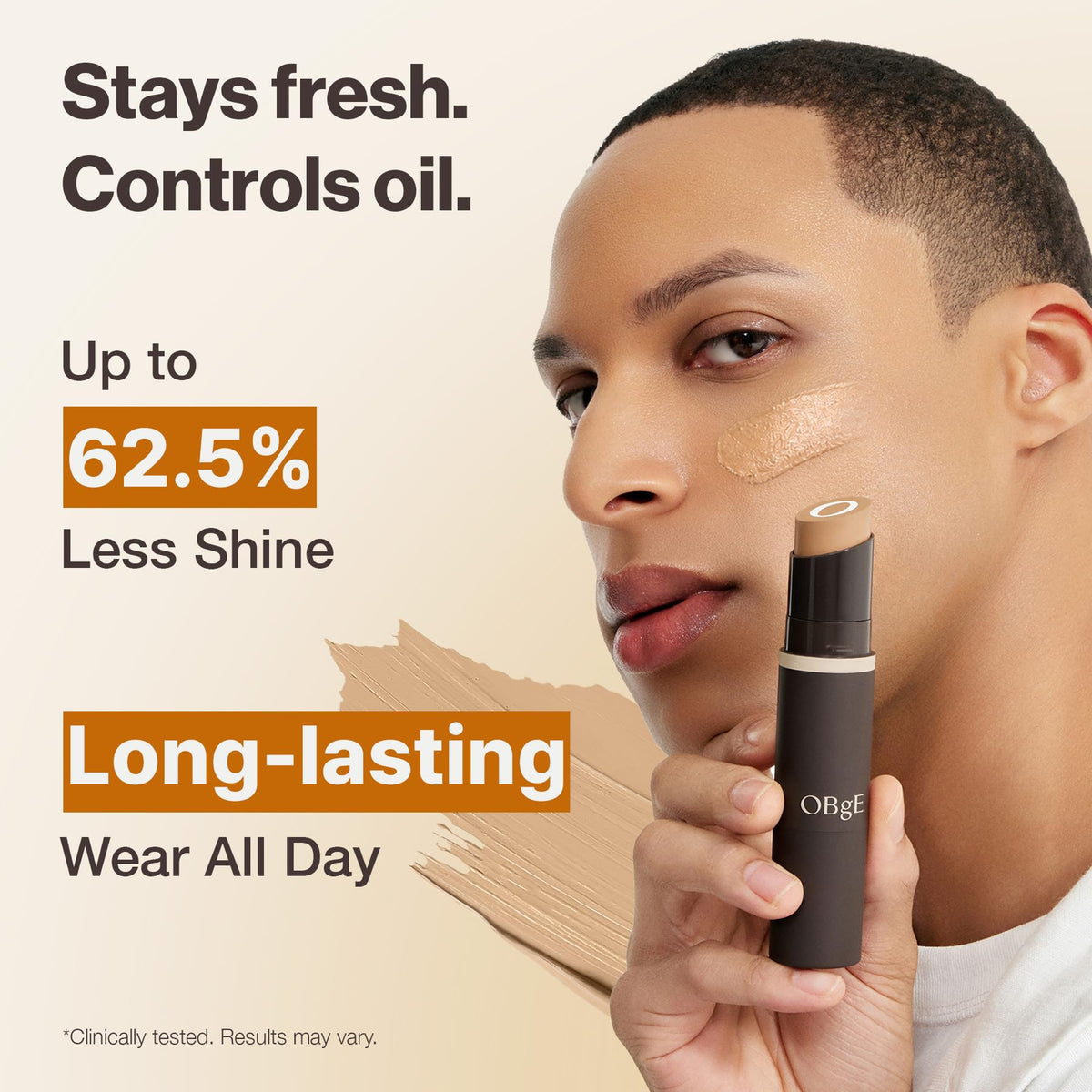 OBgE compact stick with cap closed illustrating travel-friendly convenience
