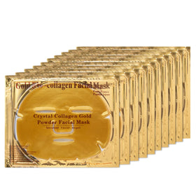 ObiPosay front packaging showing 10 vegan gold facial masks for hydration