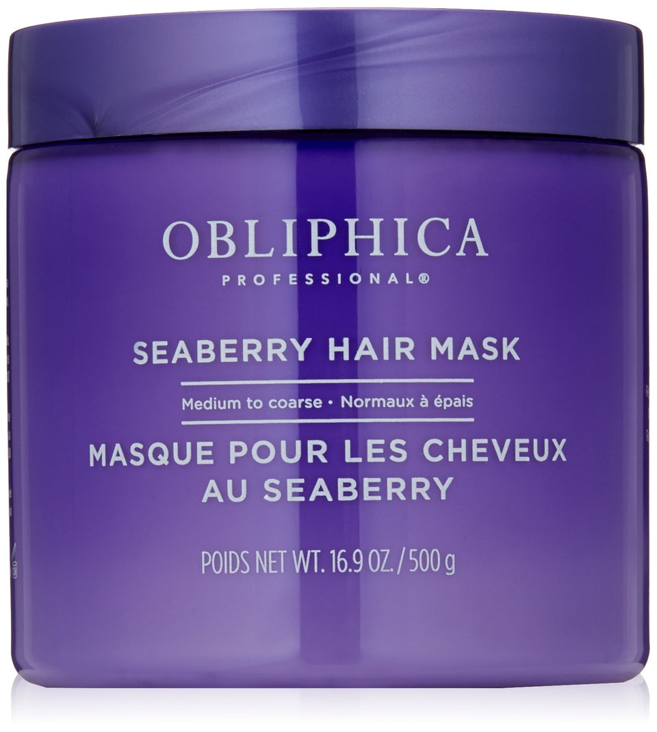 Obliphica jar front view showing label and weight, highlights nourishing ingredients