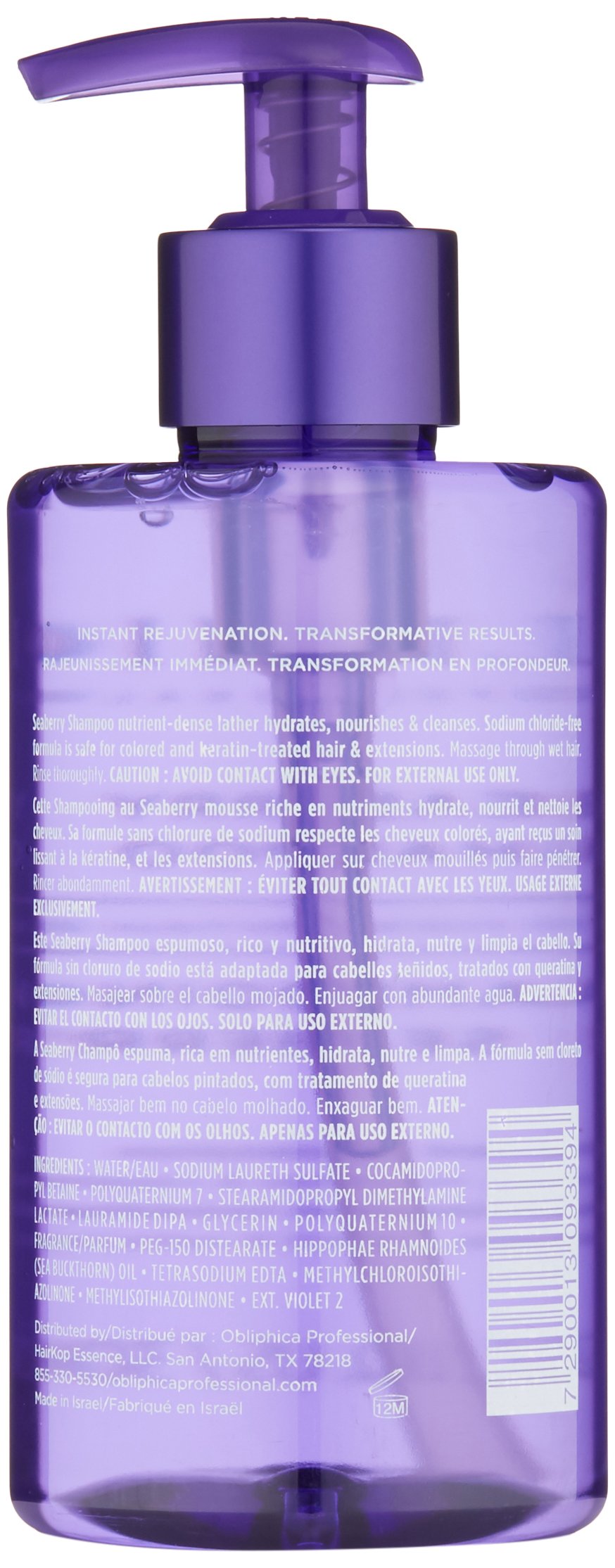 Obliphica close-up of shampoo foam and texture demonstrating gentle cleansing