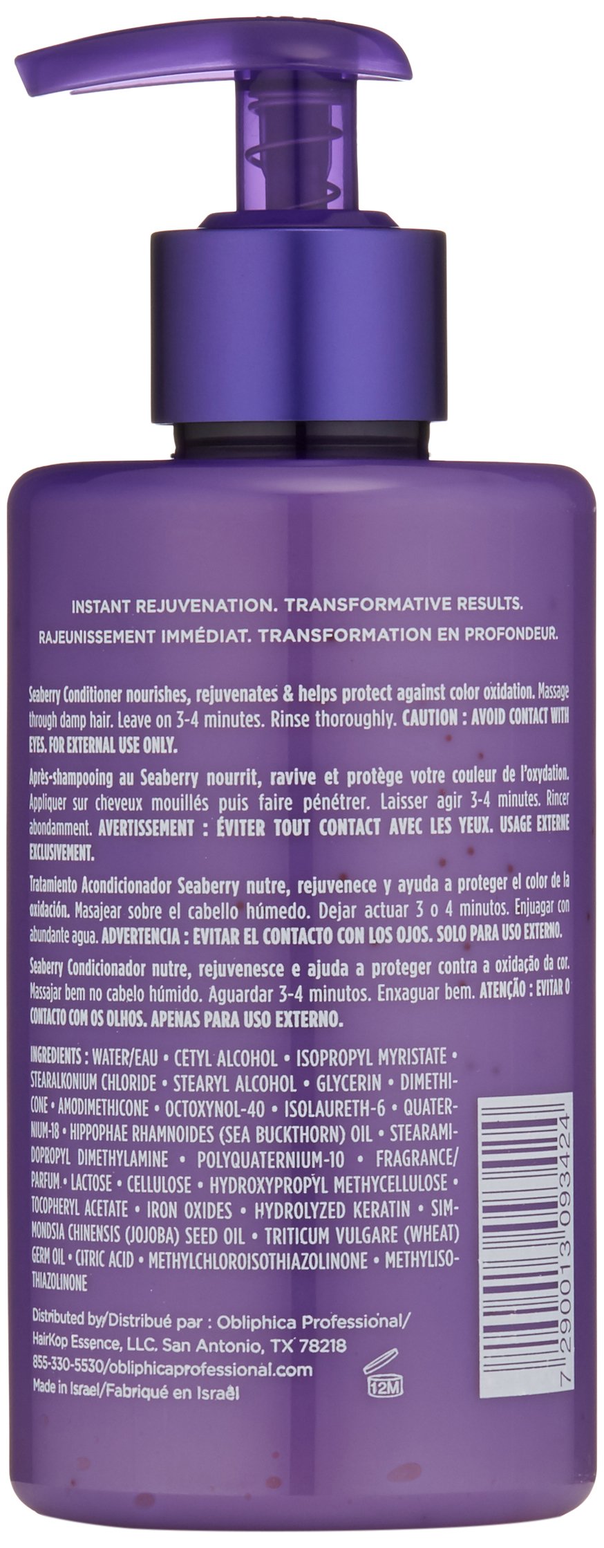 Obliphica texture closeup creamy conditioner on fingers demonstrating moisture boost