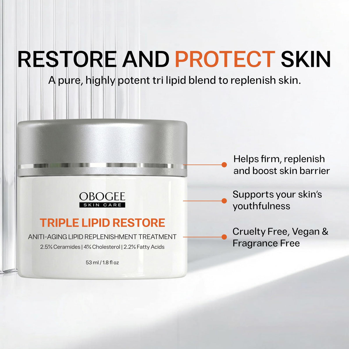 OBOGEE application on fingertips demonstrating warming for smoother, even application benefit