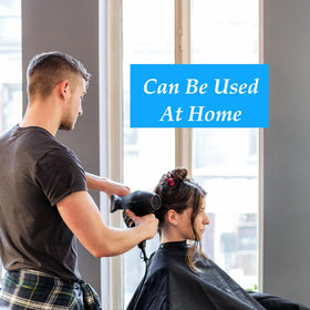 OBTANIM folded capes stacked compactly for quick storage and salon readiness