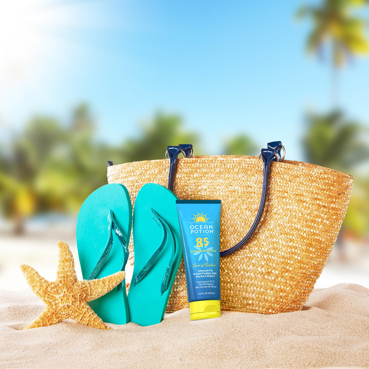Ocean Potion applied on skin showing smooth coverage and moisturizing effect