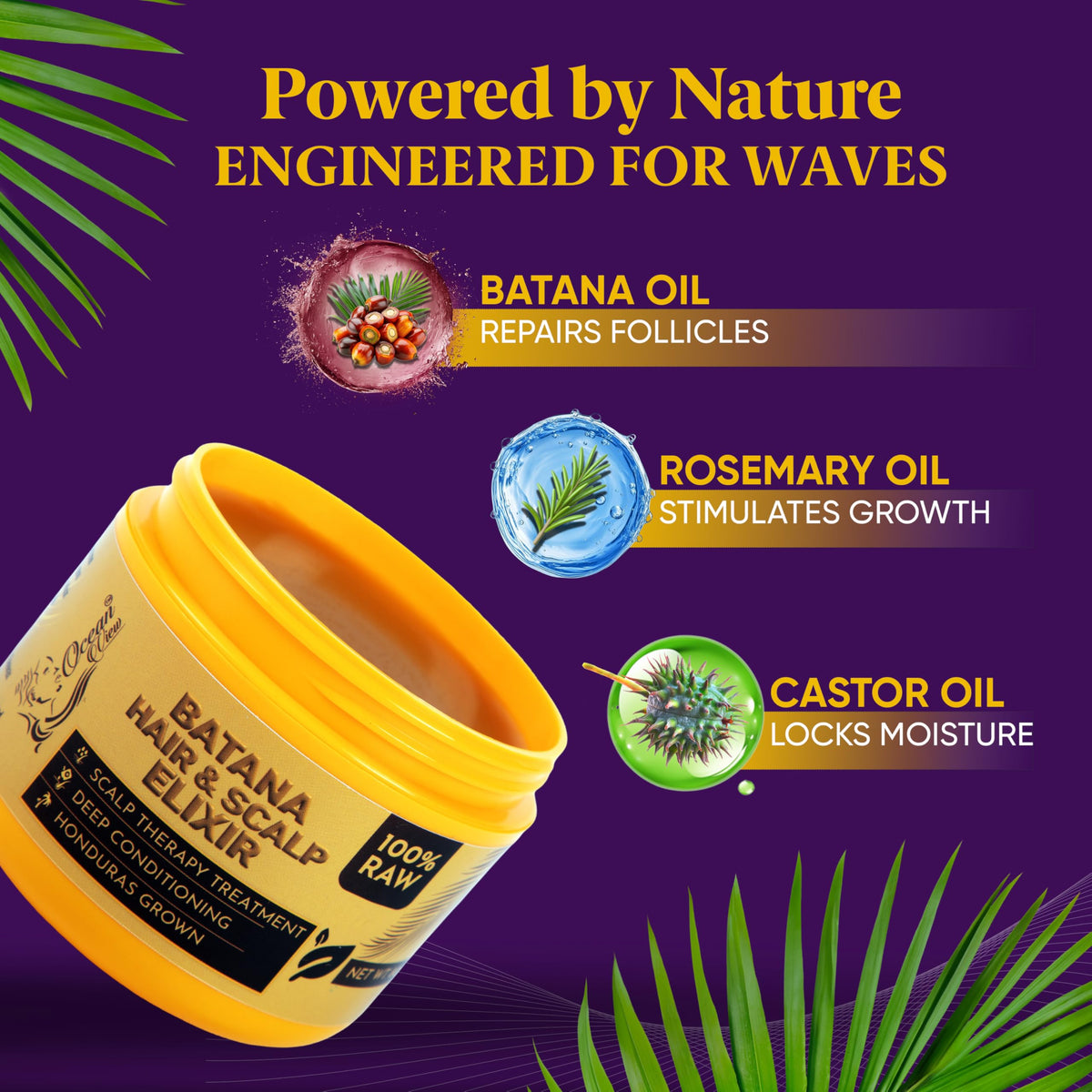 Ocean View Deep Waves Pomade with batana oil ingredient for conditioning