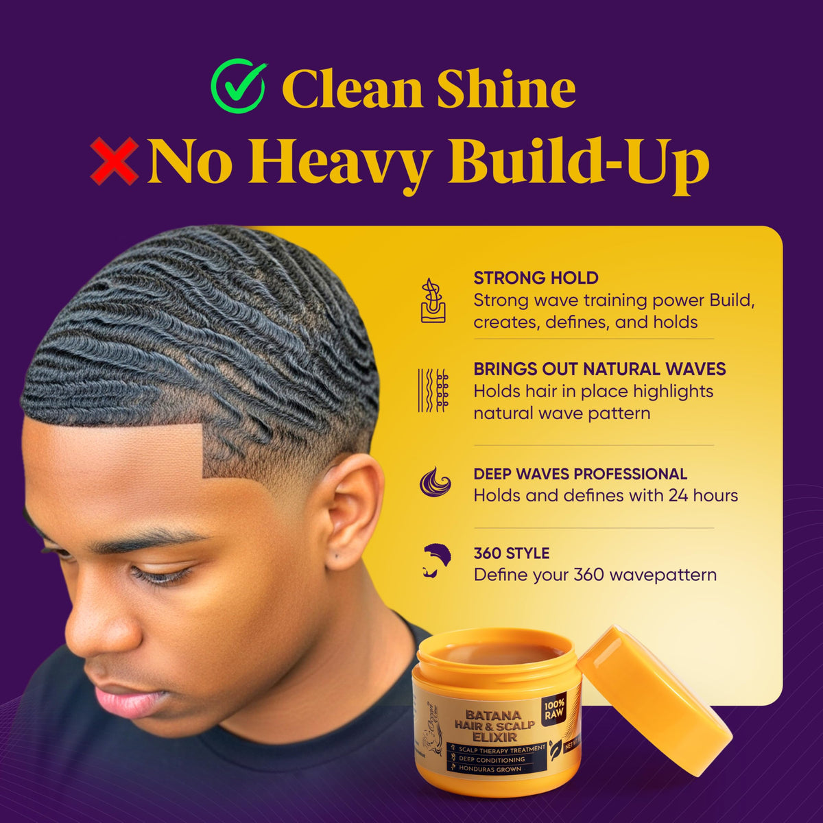 Ocean View Deep Waves Pomade open jar texture highlighting creamy consistency