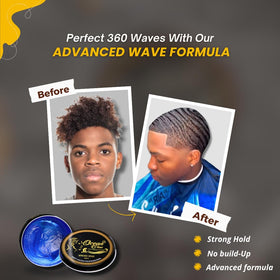 Ocean View Deep Waves Pomade close-up of label highlighting product name and benefits