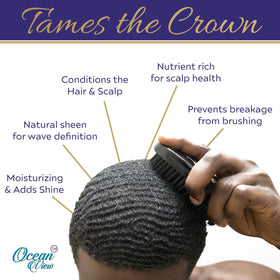 Ocean View pomade texture close-up revealing creamy butter consistency for easy spread