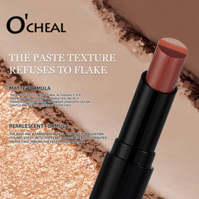 O'CHEAL 01# MATTE EARTH single stick emphasizing natural matte tones for everyday wear