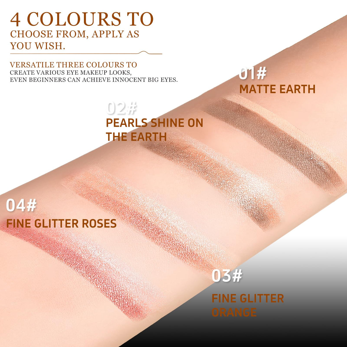 O'CHEAL 04# FINE GLITTER ROSES stick showing romantic pink shimmer for evening elegance